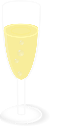 Vector de desen de sticlă de şampanie