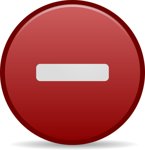 Negativ rødt ikon