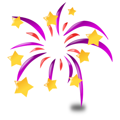 Colorful fireworks vector image