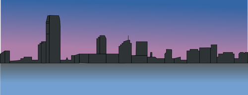 New Jersey skyline vector drawing