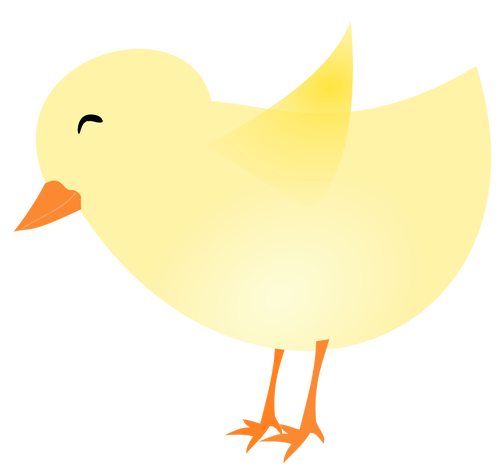 Vector image of a chick