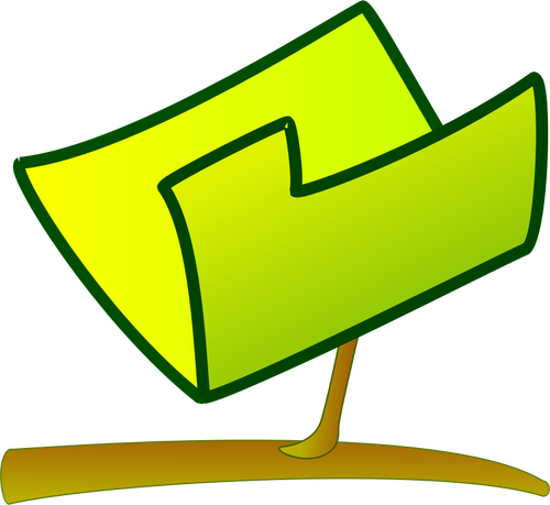 Vektör grafikleri bir yeşil bilgisayar işaret