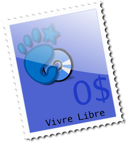 0$ poštovní známka Vektor Klipart