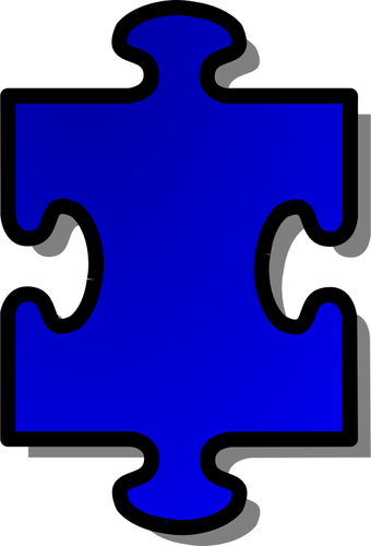 Vector clip art of puzzle piece 1