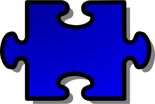 Vector image of puzzle piece 2