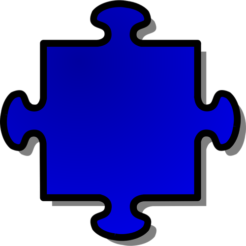 Vektor gambar potongan puzzle 4