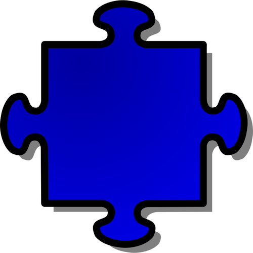 Vektortegning av puslebrikke 4