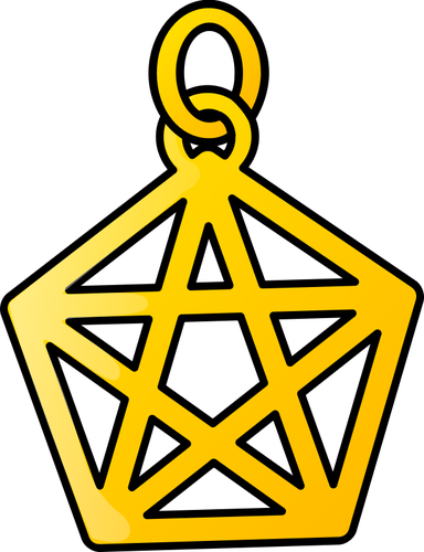 Graphiques vectoriels de pentacle collier