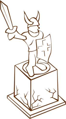 Vektor-ClipArt Rolle spielen Spiel Kartensymbol für eine statue