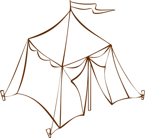 Papel do ícone do mapa do jogo para uma imagem de vetor de tenda