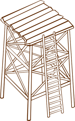 Vektorgrafik Rolle spielen Spiel Kartensymbol für Wachturm