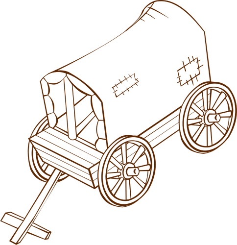 Gráficos vectoriales de papel jugar icono de mapa del juego por una caravana de rasgado