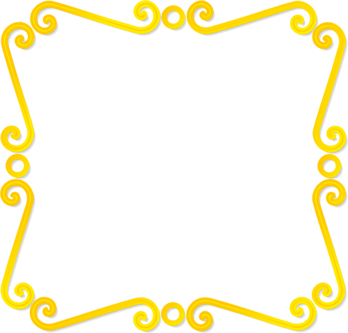 Vector drawing of thin golden mirror frame