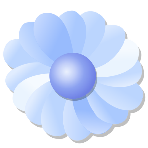 蓝色花矢量图像