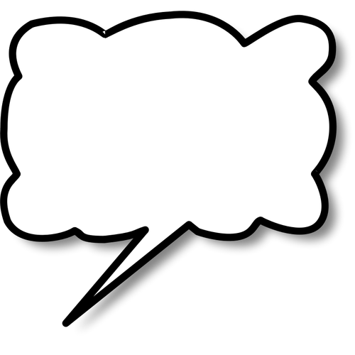 Speech cloud left vector image