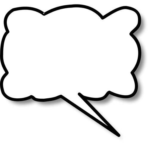 Speech cloud right vector image