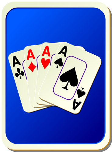 नीले रंग खेल कार्ड वापस वेक्टर चित्रण