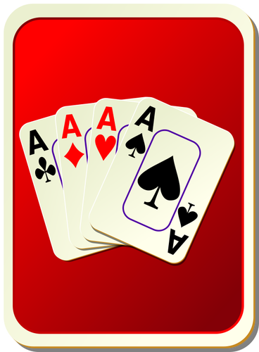 Red playing card back vector illustration