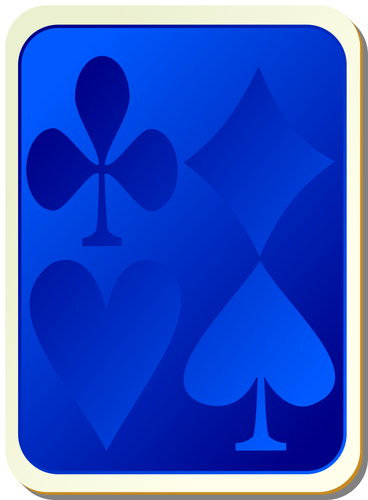 Jugando prediseñadas tarjeta vector vuelta azul