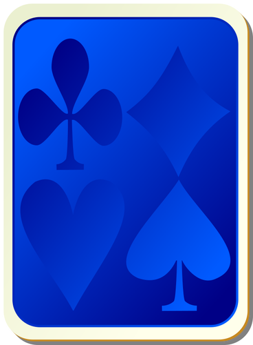 Playing card back blue vector clip art