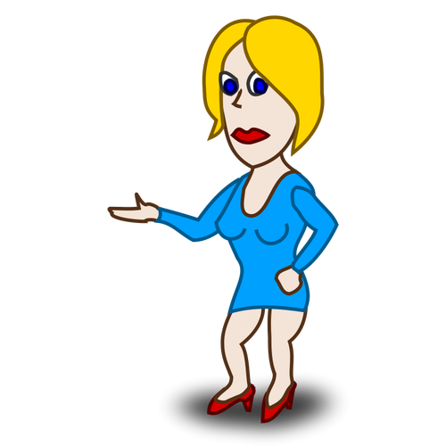Blonde woman comic character vector image | Public domain vectors