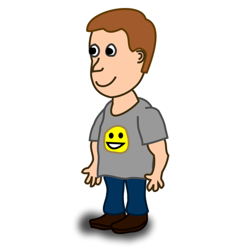 Boy omic character vector image