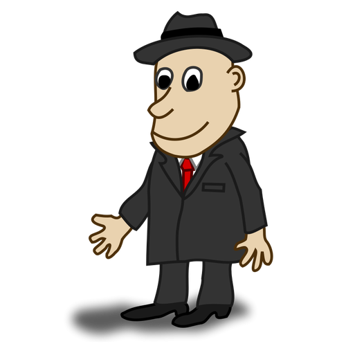 Empresario personaje cómico vector de la imagen