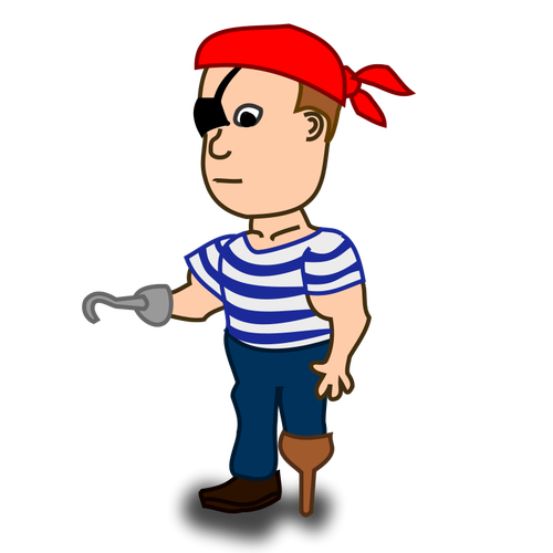 Pirate comic character vector image