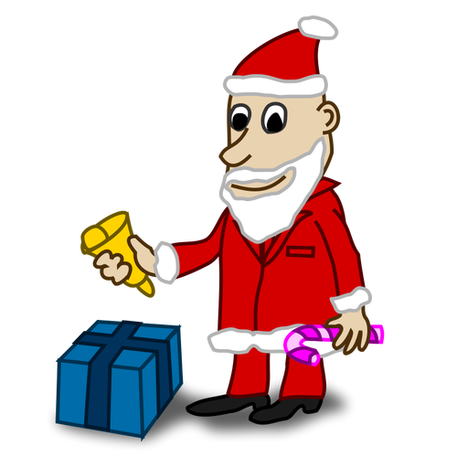 Santa komická postava vektorový obrázek