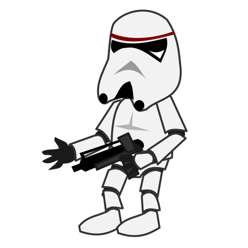 Stormtrooper हास्य चरित्र वेक्टर छवि