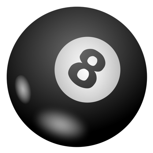 Vector drawing of pool ball 8