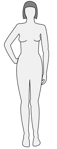 女性的身体轮廓矢量剪贴画
