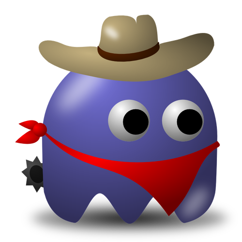 Image vectorielle de méchant jeu cowboy
