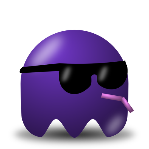 Game icon guy in sunglasses vector image