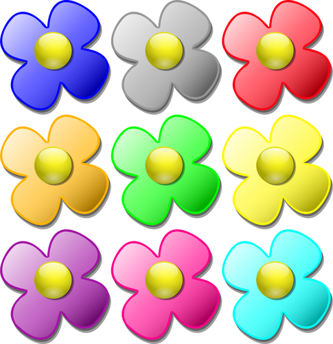 Game marbles - flowers vector