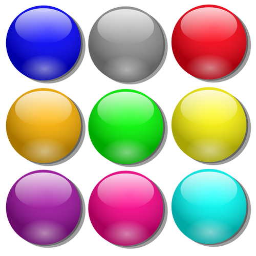 Vector illustration of set of colorful balls