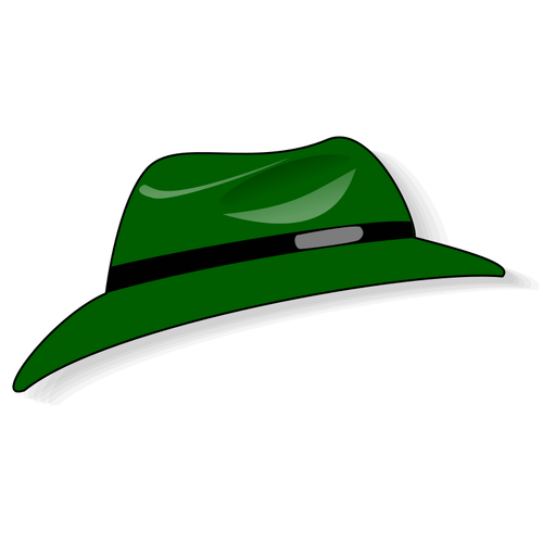 Green Fedora hoed vector illustraties