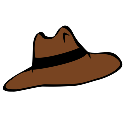 Hnědý klobouk vektorové ilustrace
