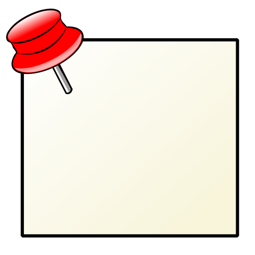 Note with pin vector image