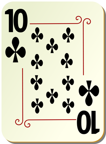 Ten of clubs vector illustration