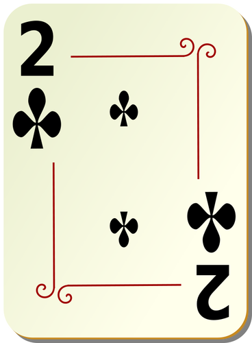 Two of clubs vector graphics