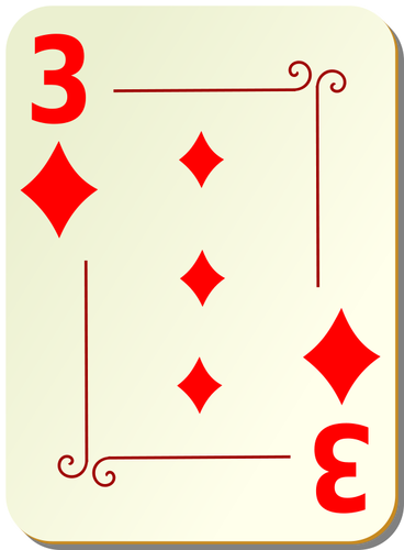 Tre av diamanter vector illustrasjon