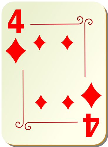 Four of diamonds vector clip art