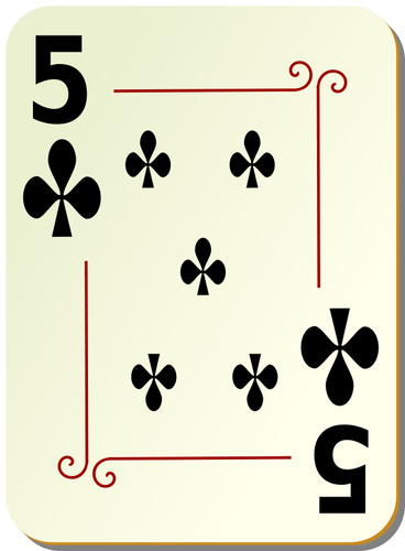 Five of clubs vector image