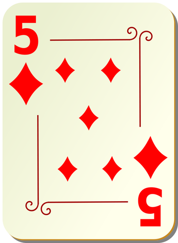 Five of diamonds vector graphics