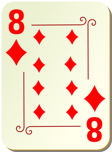 Eight of diamonds vector image