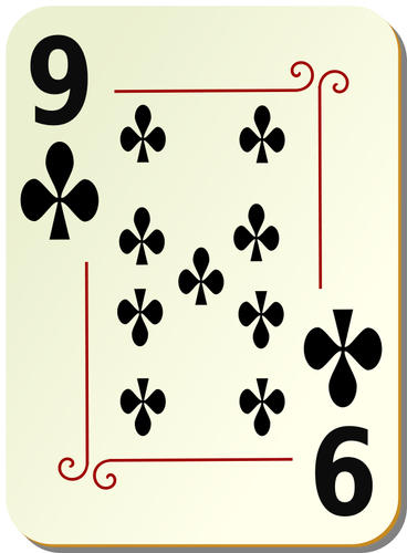 Nine of clubs vector image