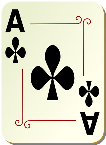 Ace of clubs vector image