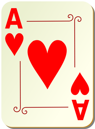 Ace av hjärtan vektorgrafik