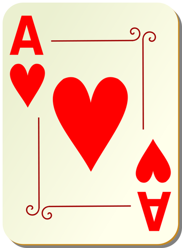 Ace of hearts vector graphics